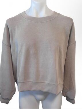 NWT Lululemon Perfectly Oversized Crop Crew Softstreme Riverstone Size 14